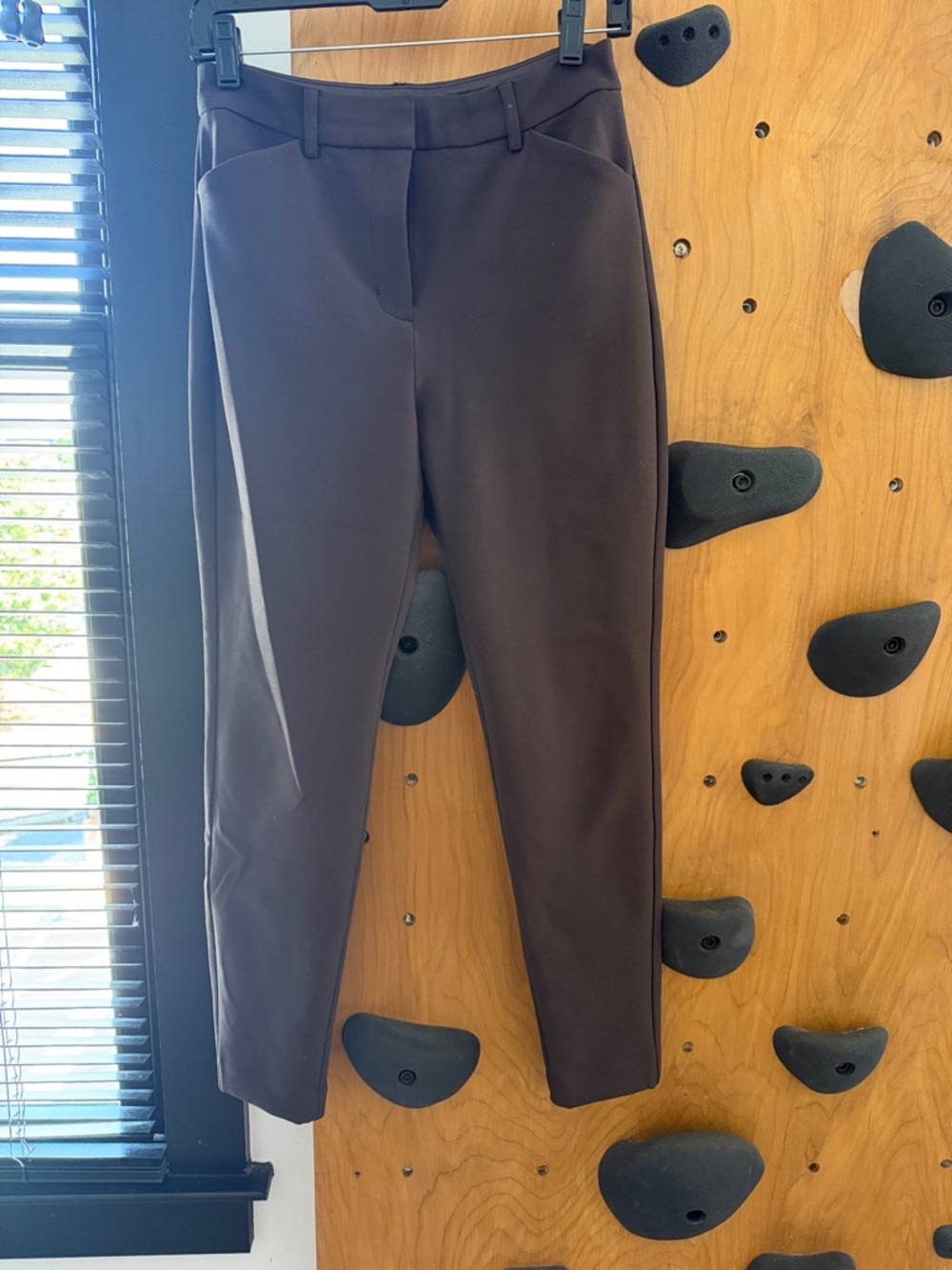 Express Editor Skinny Pant in Chocolate Brown - Picture 2 of 3